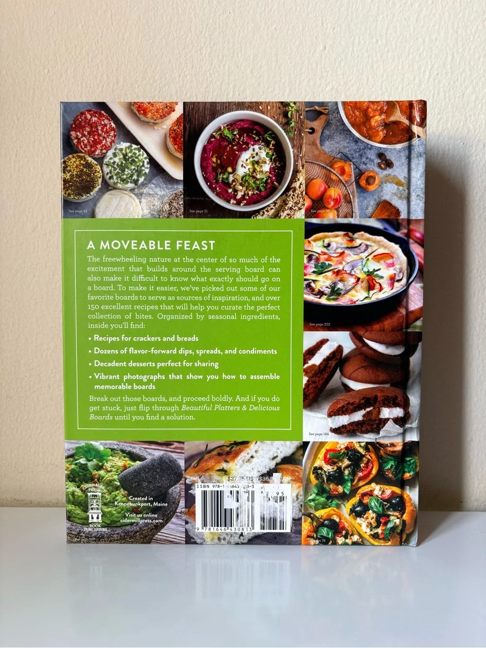 Beautiful Platters & Delicious Boards Hardcover Cookbook | 150+ Recipes & Tips